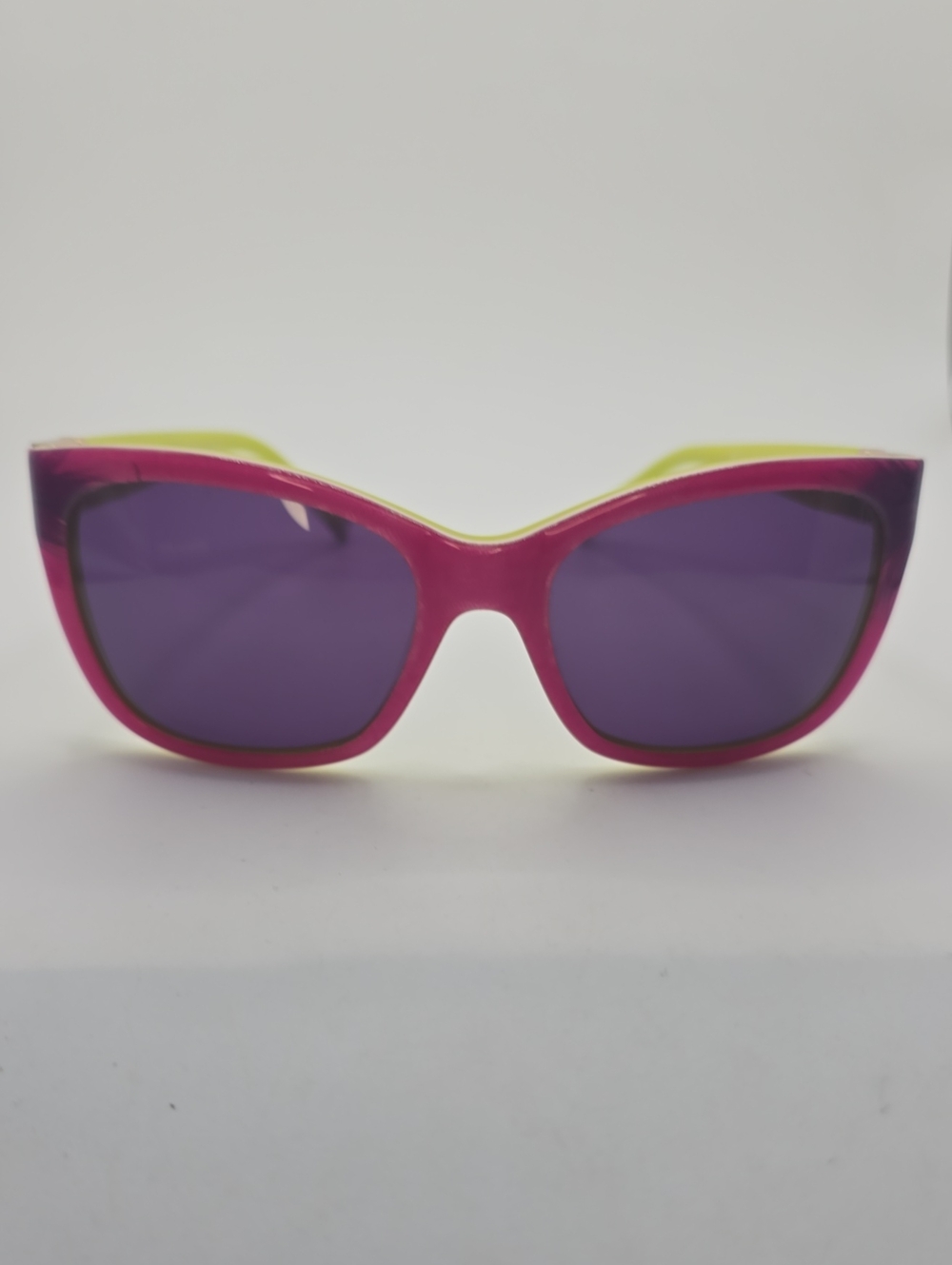 Coco Song 'Night Lights' Pink Cat-Eye Sunglasses with Purple Lenses